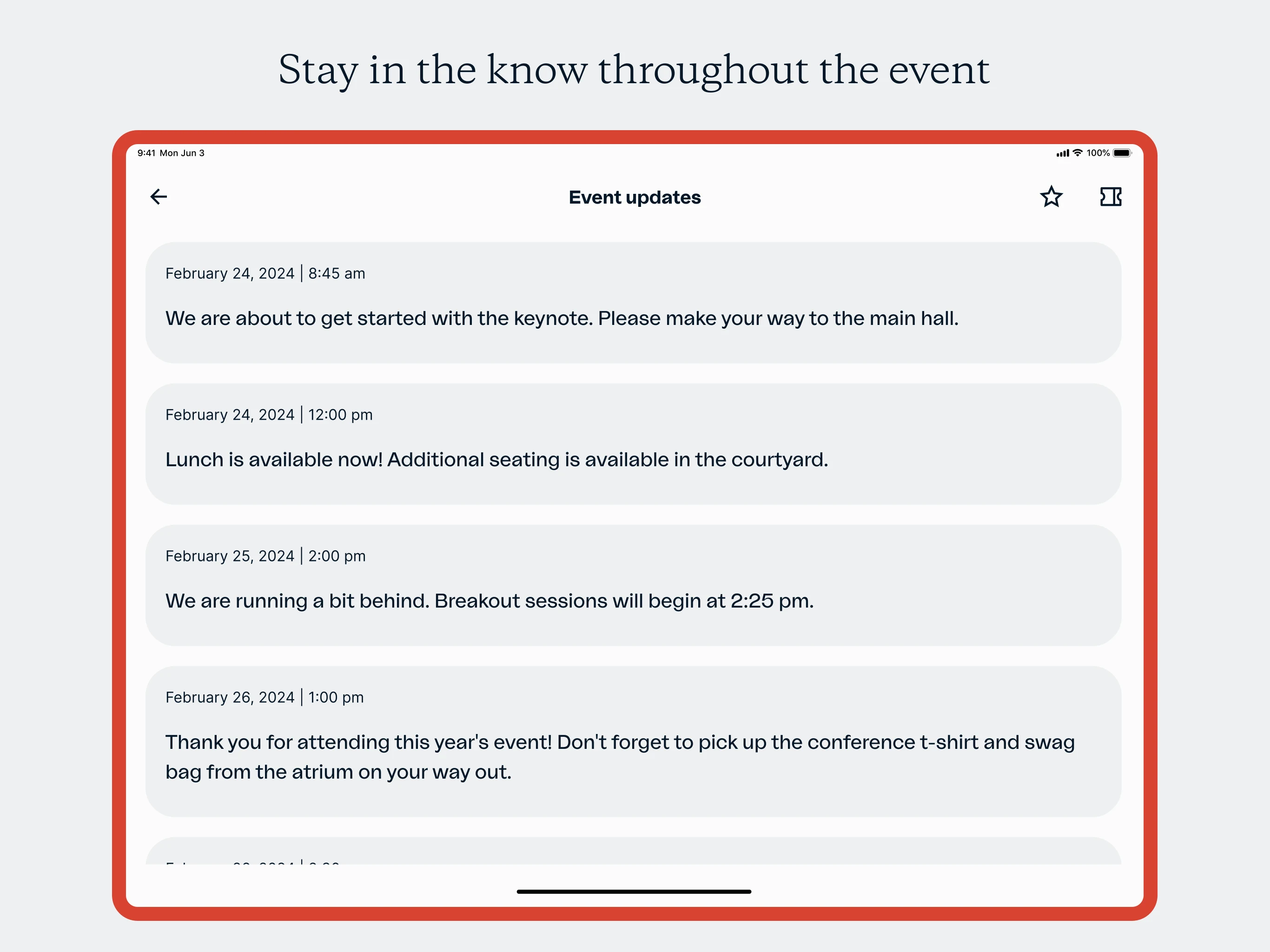 Ping Identity Events screenshot